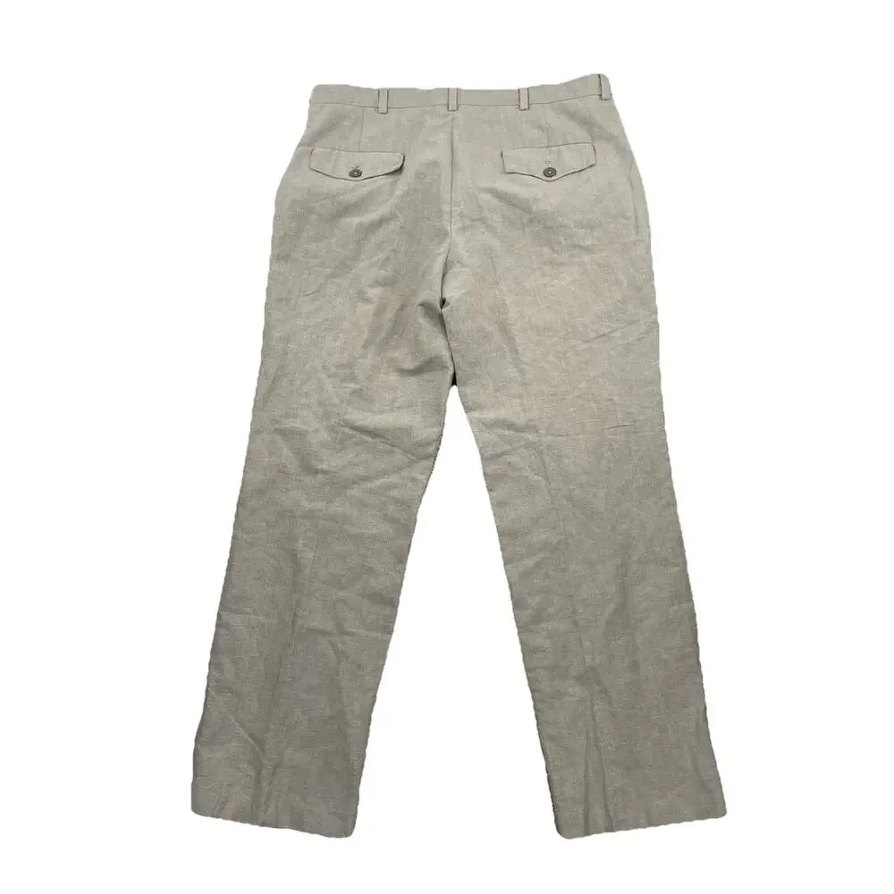 Kenneth Cole Reaction Men Linen Blend Pants Sz 34 x 30